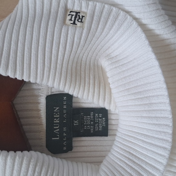 Lauren Ralph Lauren Timeless Plus Sz Ribbed Turtleneck 100% Cotton Comfy Sweater - Picture 4 of 10